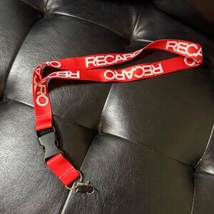 RECARO JDM Red Lanyard Keychain